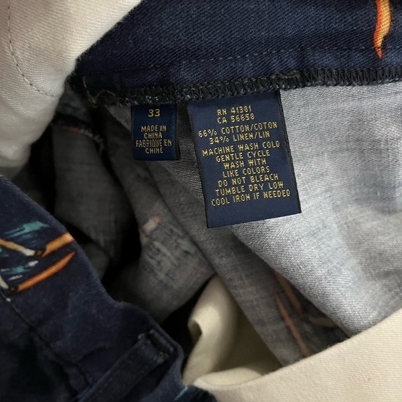 POLO Ralph Lauren Retro Print Ski Sailing Cotton 6” Shorts - Picture 9 of 9